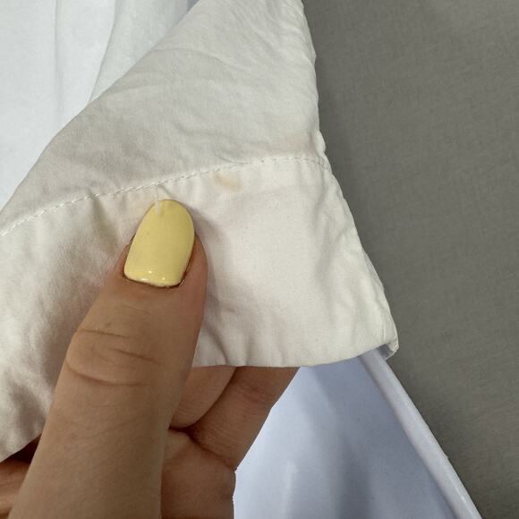 Rails Womens Jayla Top Medium White Organic Cotton One Shoulder Blouse Old Money - Picture 7 of 10